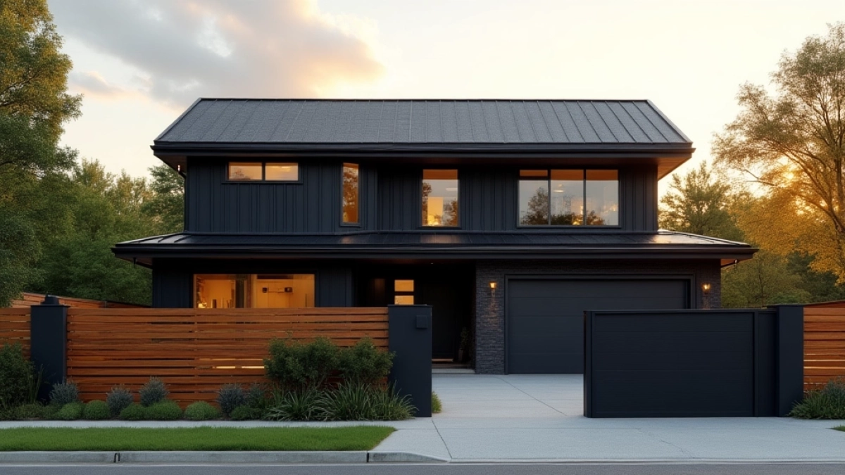 Jaki kolor ogrodzenia do czarnego dachu