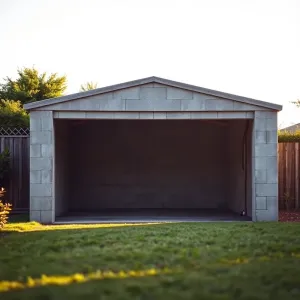 Garaż z płyt ogrodzeniowych