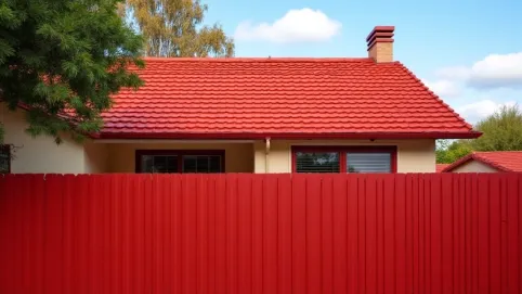 Jaki kolor ogrodzenia do czerwonego dachu
