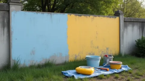 Malowanie ogrodzenia betonowego cena za m2