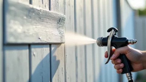 Malowanie ogrodzenia pistoletem