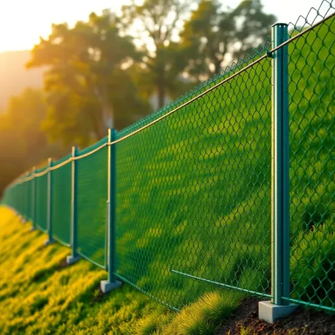 Montaż siatki ogrodzeniowej na pochyłym terenie