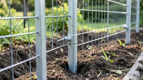 montaż słupków ogrodzeniowych bez betonu