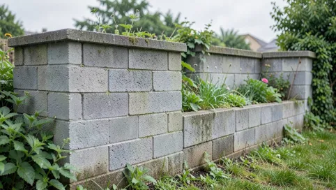 ogrodzenie z bloczków fundamentowych