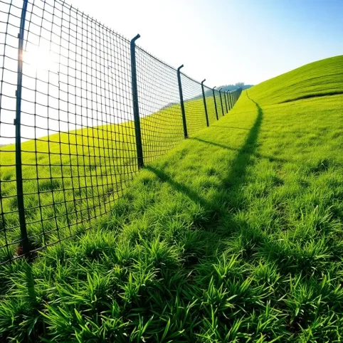 Ogrodzenie z siatki na skarpie